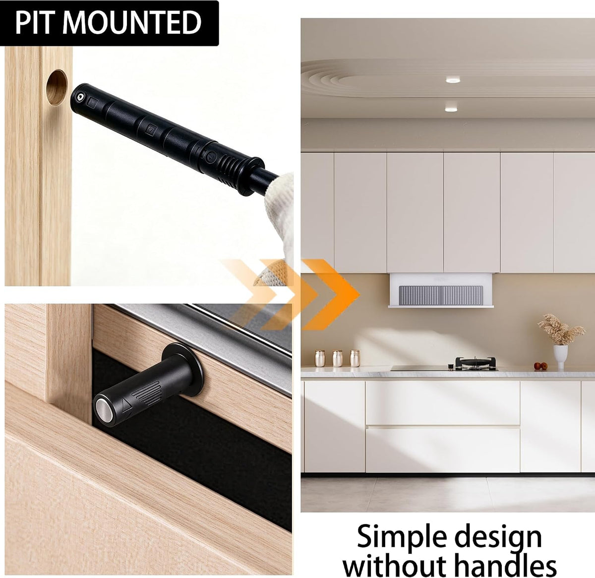 10 Pcs Magnetic Push Latches for Cabinet Push to Open Door Latch Soft Quiet Close Closers Push to Open Cabinet Door Latch for Closure Cabinet Drawer Wardrobe Kitchen Door (Large)