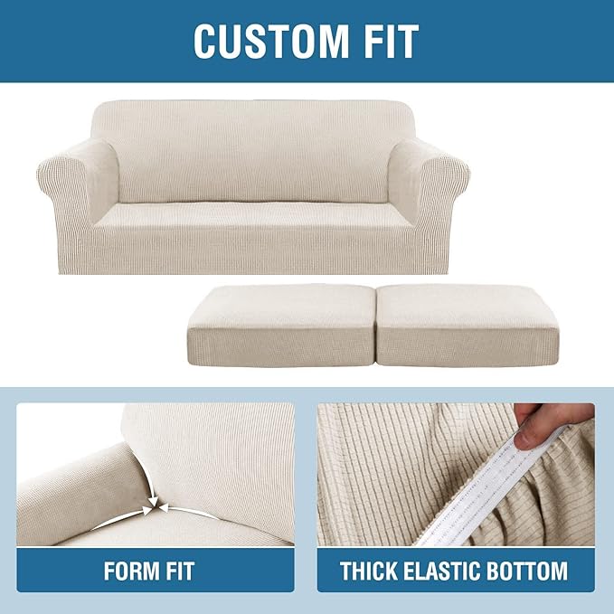 H.VERSAILTEX 3 Piece Stretch Sofa Covers - Image 6