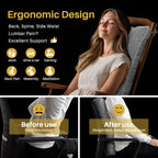 YZ HOME Jumbo Rocking Chair Cushion with Memory Foam for Outdoor/Indoor,Set of Thicken Seat & Back Chair Cushions with Ties,Non-Slip Chair Pad for Rocker,Light Grey,28 * 18 * 5/18x18x5 of 2 piece