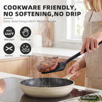 Kitchen Utensils Set 6 PCS,Silicone Cooking Utensils Set,Spatula Set,446℉ Heat Resistant Cooking Utensils,Tongs,Spoon,BPA Free Kitchen Gadgets Appliances for Non-Stick Cookware,Home Essential(Black)