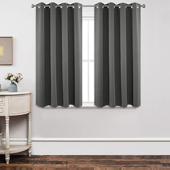 Joydeco Blackout Curtains 45 Inch Length 2 Panels Set, Thermal Insulated Long by JOYDECO