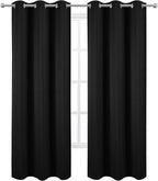 LEMOMO Black Blackout Curtains 34 x 84 Inch Length/Set of 2 Curtain - Image 2