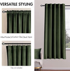 MIULEE Velvet Curtains 63 inch Length 2 Panels - Image 2