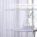 NICETOWN White Sheer Curtains for Bedroom Windows 84" Length - Image 3