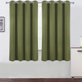 LEMOMO Olive Green Blackout Curtains 66 x 63 Inch Length/Set of 2 Curtain by Lemomo