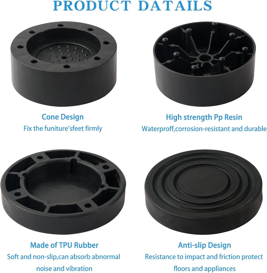 Bed Risers Adjustable Furniture Risers Heavy Duty Lifts Height 2 "