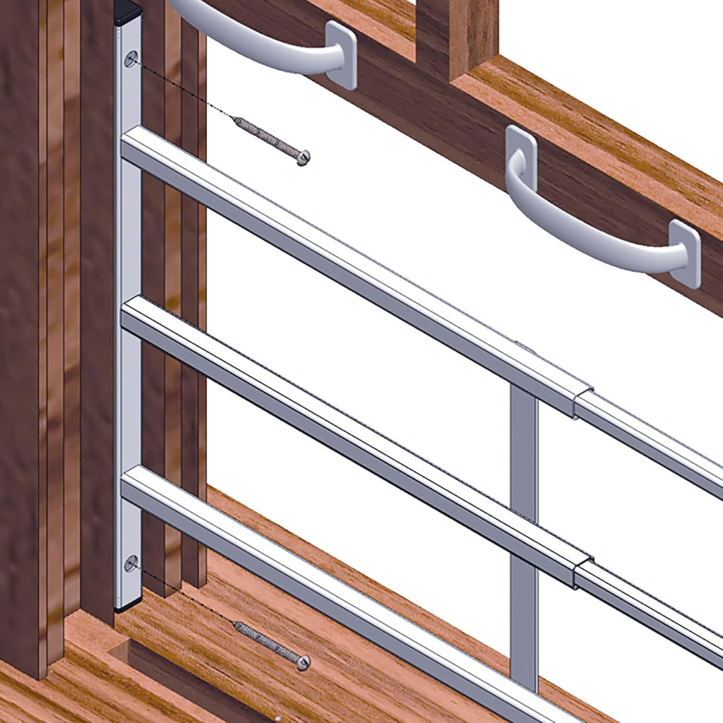 Prime-Line 3-Bar Window Security Grill, Adjustable 23-1/2 to 38 in., White