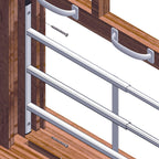 Prime-Line 3-Bar Window Security Grill, Adjustable 23-1/2 to 38 in., White