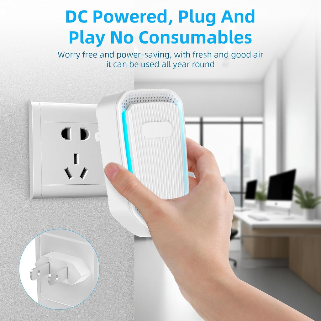 2026 Upgraded Air Ionizer Purifier for Home, Plug-in Negative Ion Generator Air Freshener for Bedroom Bathroom Kitchen Pet Room, Quiet Filterless Ionic Air Cleaner for Smoke Dust, 8 Pack