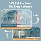 Soft Runner Rugs for Bedroom Hallways, 2x6 Abstract Blue Fluffy Shag Throw Area - Image 2