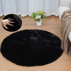 ORINOVA Black Rabbit Shaggy Fur Rug by ORINOVA