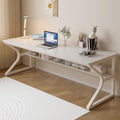OSCHF 71-Inch Extra Long Desk with Storage Shelf, Warm White