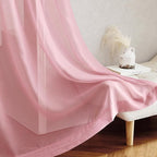 NICETOWN Soft Sheer Pink Curtains 96 inches Long - Image 6
