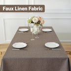 Laolitou Table Cloth Rectangle Linen Waterproof Textured Coffee Tablecloth, Washable Wrinkle Free Spill Proof Fabric Tablecloths for Dining Table Farmhouse Kitchen Holiday, 60x104 Inch