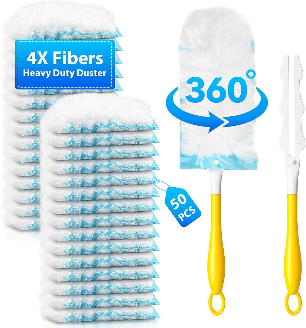 30 Count Duster Refill for Swiffer Duster with 1 Handle, Yellow