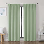 Simplebrand Ava Light Green Blackout Curtains by Simplebrand