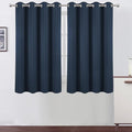 LEMOMO Navy Blue Blackout Curtains/52 x 45 Inch/Set of 2 Panels Room Darkening by Lemomo