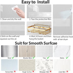 Liuoud 10 Pack Shower Caddy for Inside shower, Brite Gold Bathroom Storage