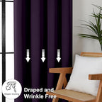 Simplebrand Ava BlackBerry Blackout Curtains - Image 7