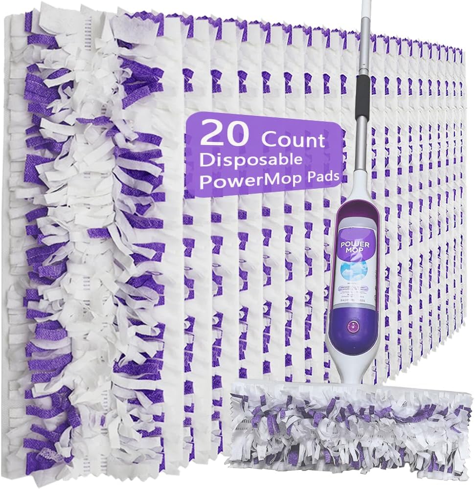 Disposable Mop Pads for S.wiffer PowerMop Multi-Surface Mopping Pad Refills | Safe on All Finished Floors | Compatible with Swiffer PowerMop 10 Count