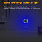 YUNLEX 2 Pack Plug in Dimmable Night Light, Blue Nightlight, Auto Dusk to Dawn Sensor, LED Night Light, Soft Glow, Diffused Light for Bathroom, Hallway, Stairs, Kitchen, Bedroom