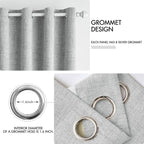 MIULEE 100% Blackout Linen Curtains - Image 4