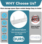 Under Desk Cable Management Tray, No Drill Mesh Cable Tray Cord Organizer