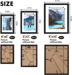 Fixwal Collage Picture Frames Set, 15 Pack, MDF, Black, 8x10, 5x7, 4x6