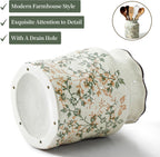 Ceramic Utensil Holder For Kitchen Counter (Vine)