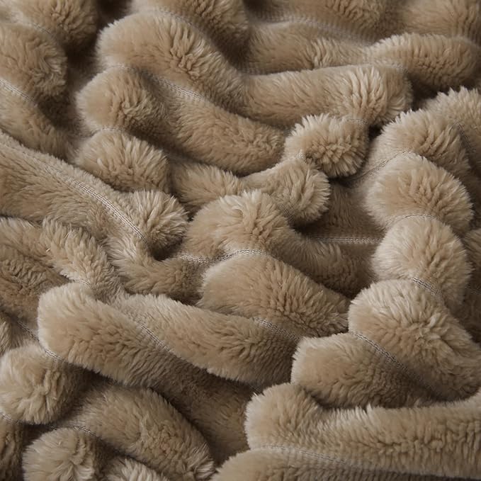 Tan Fleece Throw Blanket 50”×60” - Image 6