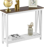 ChooChoo Farmhouse Console Table, Narrow Sofa Table for Entryway, 40 Inch