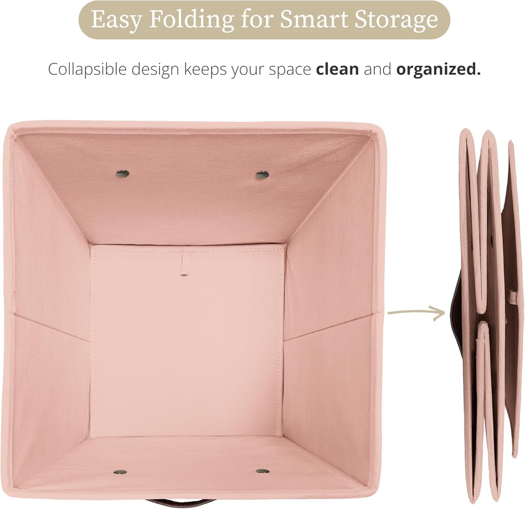 DECOMOMO Storage Bins, Cube Storage Bin with Labels