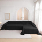 MYSKY HOME Black Couch Covers, Couch Cover 2 Cushion Sofa Pet Couch Cover - Image 4