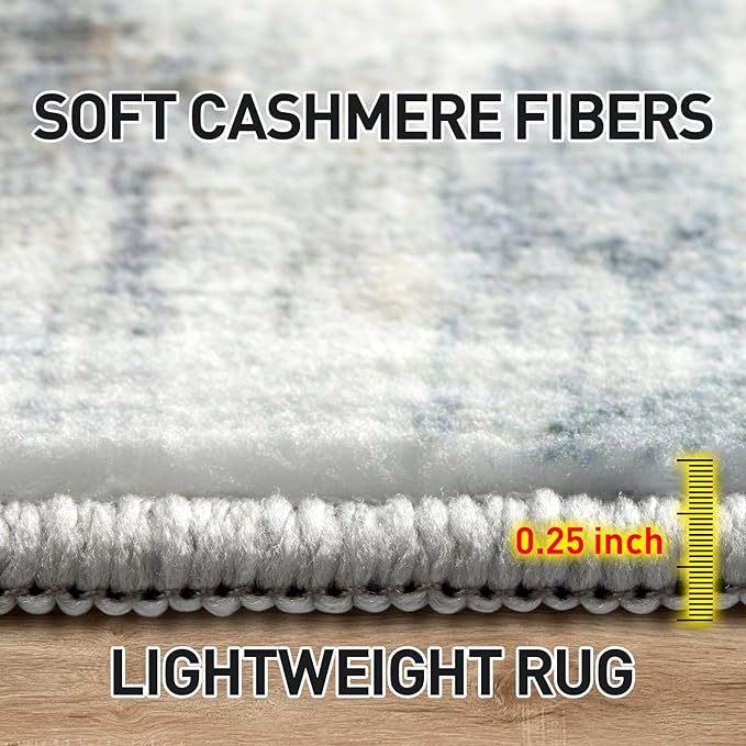 10x14 Area Rugs Washable Rug: Modern Abstract Living Room Rug Soft Anti-Skid - Image 8