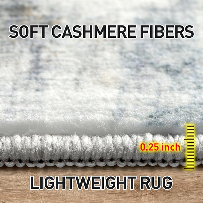 5x7 Area Rugs Washable Rug: Modern Abstract Living Room Rug Soft Anti-Skid Thin - Image 6