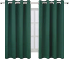 LEMOMO Dark Green Bedroom Blackout Curtains/52 x 54 Inch Long/Set of 2 Curtain - Image 2
