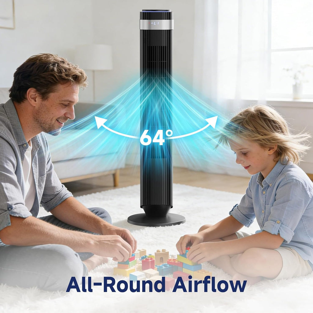 Tower Fan, Oscillating Standing Fans for Bedroom Home Office
