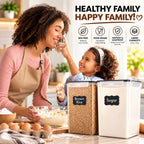 2 PC [7 Qt/ 6.5L/ 220 Oz] Large Flour Storage Containers with Airtight Lids