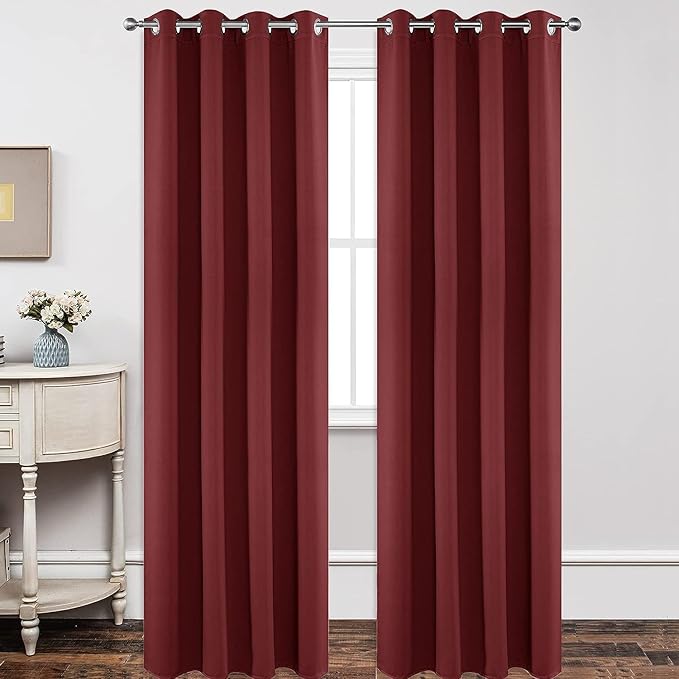 Joydeco Blackout Curtains 120 inches Long 2 Panels Set, Thermal Insulated Long by JOYDECO
