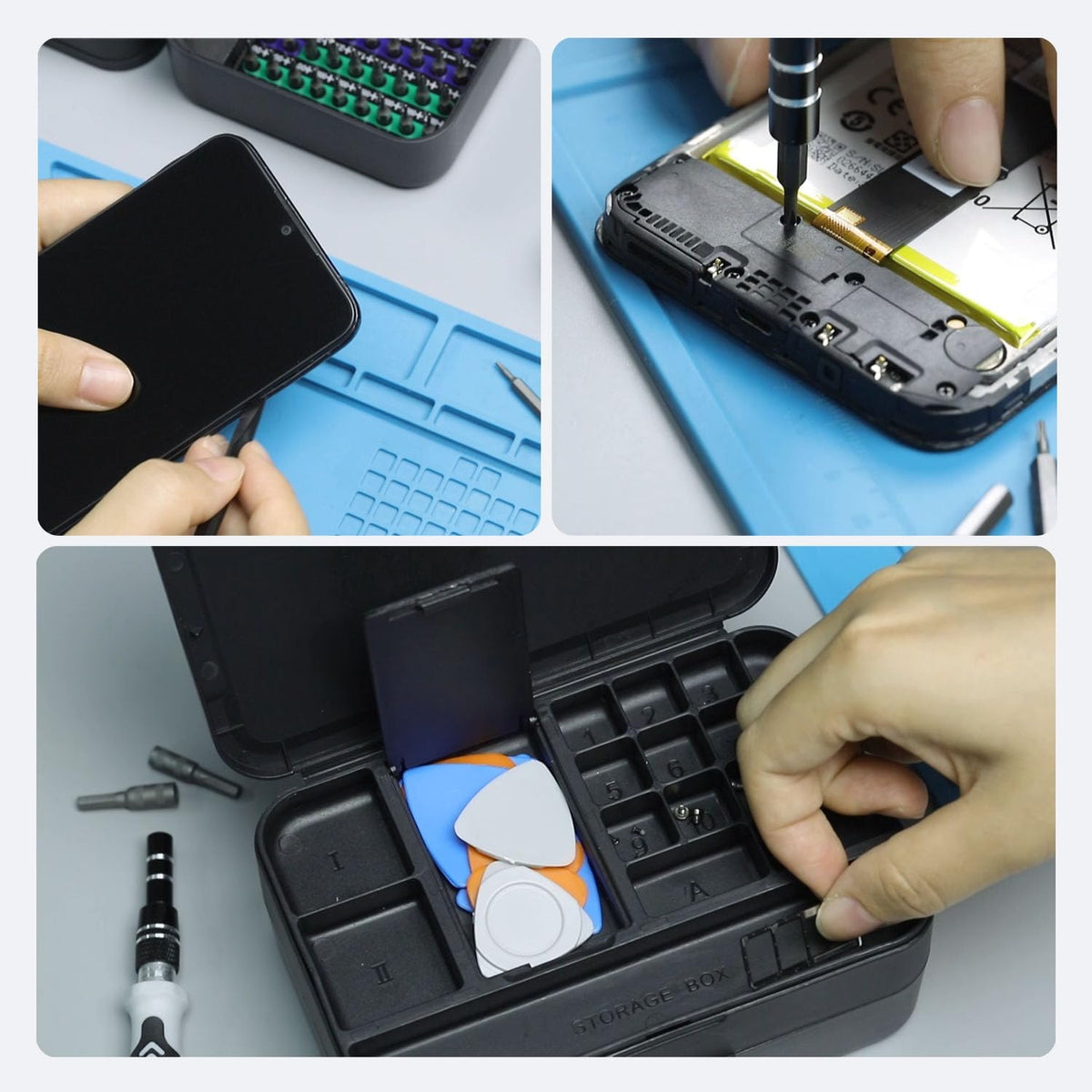 Mini Precision Screwdriver Set with Color-coded Identification, 132 in 1 Micro Magnetic Repair Tool Kits with Storage Box, 108 Bits,Small Manual Screw Driver Toolkits for iPhone/Mac/iPad/Table