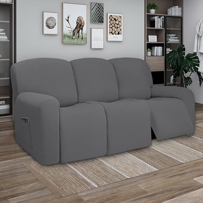 PureFit Super Stretch 3 Seats Recliner Sofa Couch Cover - Image 2