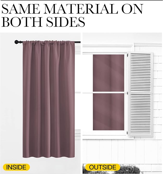 NICETOWN Blackout Curtains for Living Room, Darkening Window Curtain Panels - Image 6