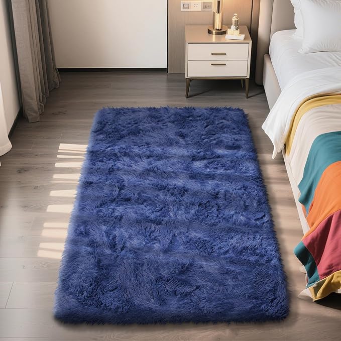 Shag Area Rug for Bedroom 3x5, Soft Fuzzy Rug Non-Shedding Indoor Plush Carpet by yulidayang