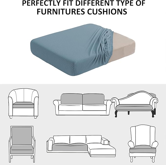 Water Repellent Sofa Seat Slipcovers Stretch Cushion Covers, Seaters Replacement - Image 8