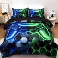 NTBED 5pcs Twin 3D Gaming Comforter Set for Boys Kids Gamer Bedding Sets