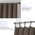 Simplebrand Ava Brown Short Blackout Curtains - Image 3