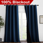 NICETOWN 100% Blackout Blinds, 52 inches x 120 inches, Laundry Room Decor - Image 2