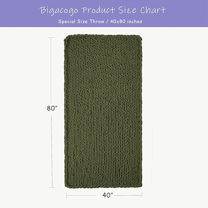 Bigacogo Chunky Knit Throw Blanket - Image 2
