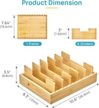 Vtopmart Bamboo Lid Organizers for Kitchen Cabinet Organizer with 7 Section