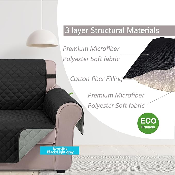 U-NICE HOME 4 Seater Sofa Cover 91 Inch Large Couch Covers - Image 4
